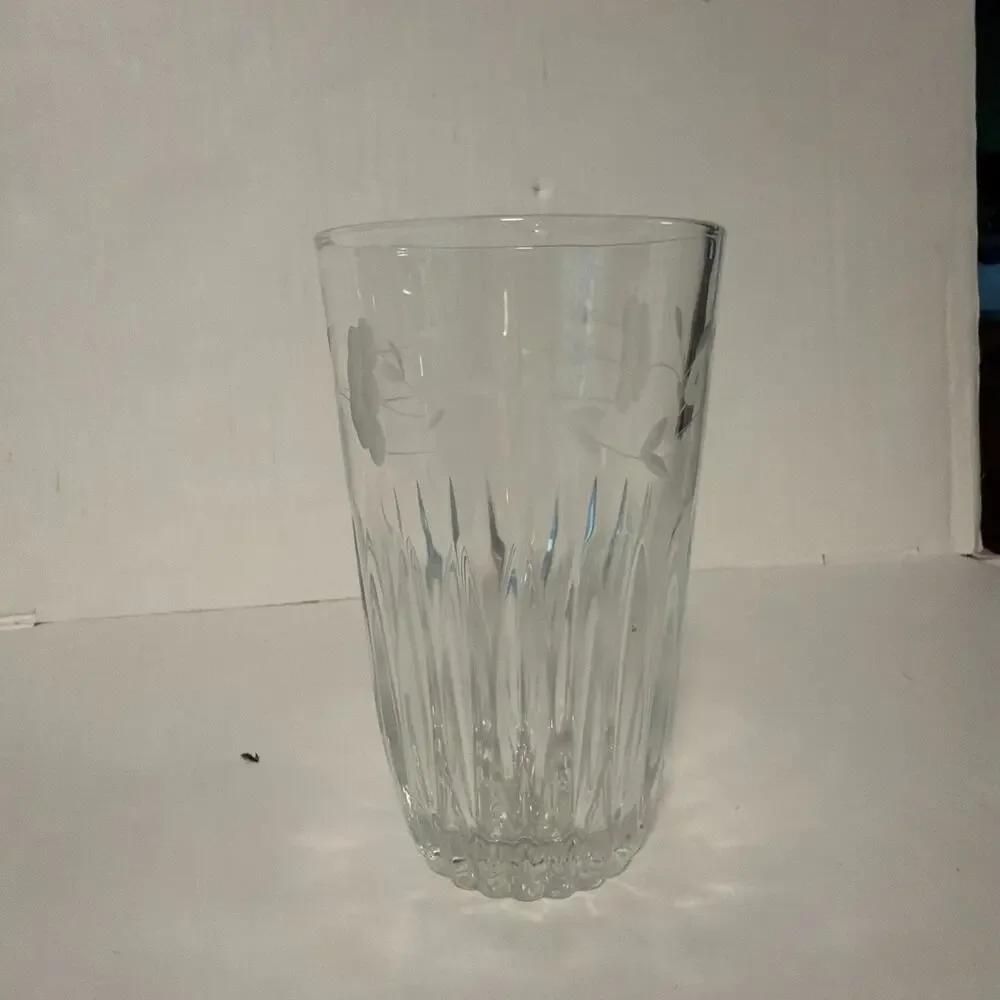 Vintage Princess House Heritage 12 oz Etched Floral Design, 1 tumbler